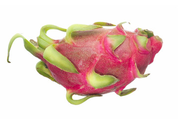 Fresh dragon fruit isolated on white background.