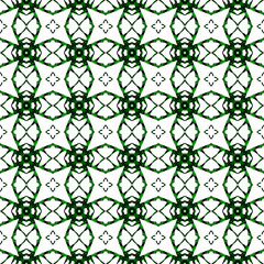 Orange green geometric seamless pattern. Hand draw