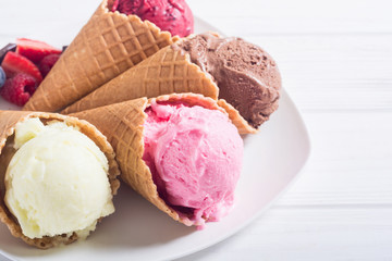 Ice cream waffle cones