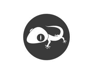 Obraz premium Gecko logo vector icon illustration