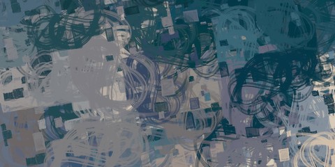 Crazy sketch random pattern. Creative chaos and variety. Modern art drawing painting. 2d illustration. Digital texture wallpaper. Artistic sketch draw backdrop material. 