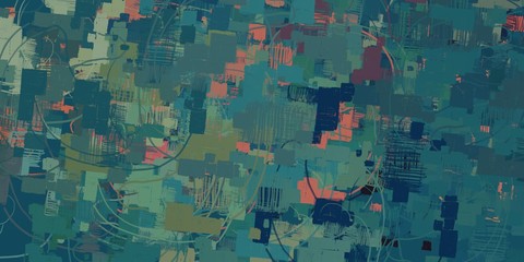 Crazy sketch random pattern. Creative chaos and variety. Modern art drawing painting. 2d illustration. Digital texture wallpaper. Artistic sketch draw backdrop material. 