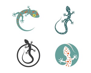 Gecko logo vector icon illustration