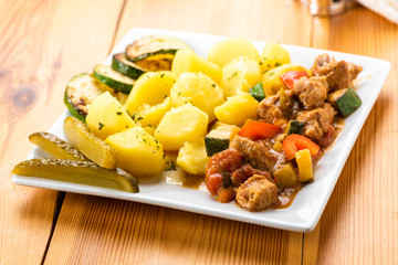 goulash with vegetables