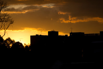 Obraz premium Atardecer en la ciudad