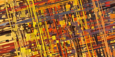 Fototapeta premium Crazy sketch random pattern. Creative chaos and variety. Modern art drawing painting. 2d illustration. Digital texture wallpaper. Artistic sketch draw backdrop material. 