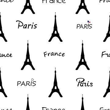 Seamless pattern with symbols of France