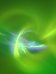 green abstract fractal background 3d rendering illustration