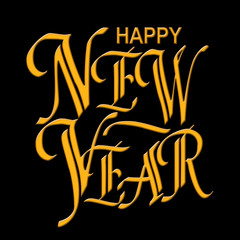 Happy new year greeting card