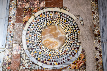 floor of the room in the church of St. Nicholas in Demre.