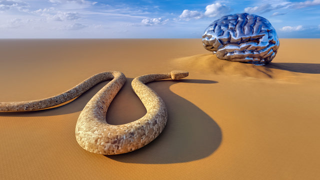 Snake and Mind - creative concept 3 rendering