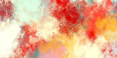 Handmade surreal abstract pattern. Modern artistic canvas. 2d illustration. Texture backdrop painting.