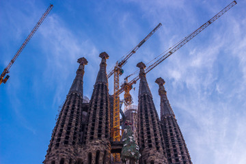 Sagrada Familia. Construction of the longest in the century. The Streets Of Barcelona
