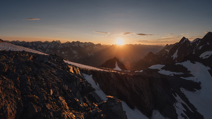 Sunset Panorama near Hochstubaih&uuml;tte in Austria