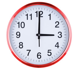 Wall clock isolated on white background