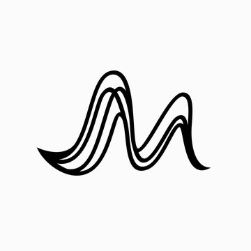 recommend clip art: letter M logo design inspiration . letter M logo template with line art style . flowing line shaping a letter M