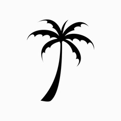 simple coconut tree silhouette . coconut tree vector design template . coconut tree icon . beach icon template