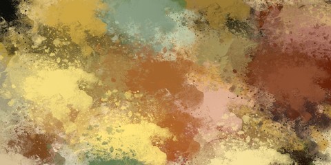 Digital sketch on colorful wall. 2d illustration. Texture backdrop painting.