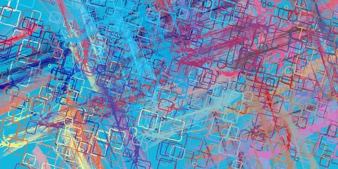 Digital sketch on colorful wall. 2d illustration. Texture backdrop painting.