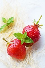 Ripe,sweet strawberry on white background.