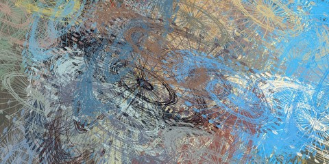 Handmade surreal abstract pattern. Modern artistic canvas. 2d illustration. Texture backdrop painting.