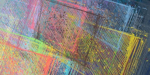 Handmade surreal abstract pattern. Modern artistic canvas. 2d illustration. Texture backdrop painting.