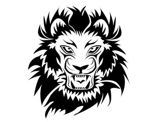 Lion Logo in Black and White