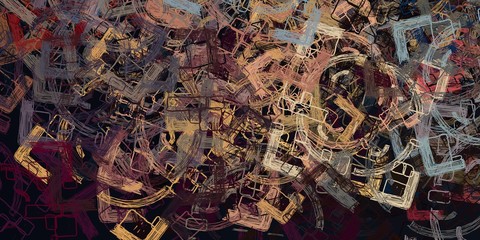 Decorative oil painting. Vibrant dynamic art. 2d illustration. Texture backdrop.