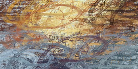 Handmade surreal abstract pattern. Modern artistic canvas. 2d illustration. Texture backdrop painting.