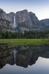 Yosemite Falls from the Yosemite Valley, Yosemite National Park, California, USA