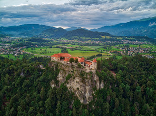 Fototapeta na wymiar Castle, Lake Bled, Slovenia