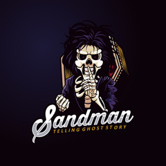 Sandman Mascot Logo Gost