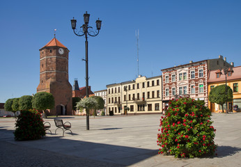 Freedom square in Znin. Poland