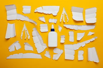 Geometric paper craft. 3d polygonal model, triangulation do it yourself design art. Decrowcraft,...