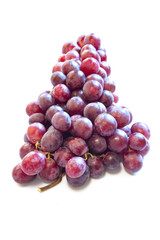 red grape on white background