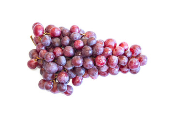 red grape on white background