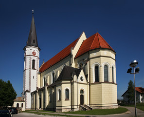 Fototapeta na wymiar Church of St. Virgin Mary in Dobova. Slovenia