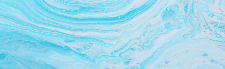 photography of abstract marbleized effect background. Blue and white creative colors. Beautiful paint. banner