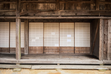 Obraz na płótnie Canvas old wooden house at Hida no Sato