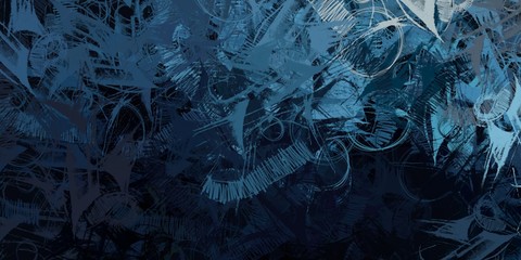 Crazy sketch random pattern. Creative chaos and variety. Modern art drawing painting. 2d illustration. Digital texture wallpaper. Artistic sketch draw backdrop material. 