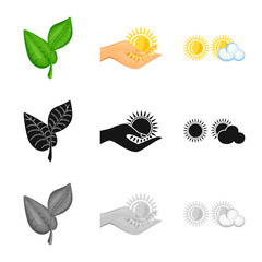 Vector illustration of innovation and technology icon. Collection of innovation and nature vector icon for stock.