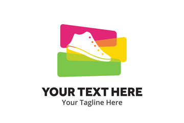 Fototapeta premium simple men shoes logo creative design in flat style with color . men shoes logo creative design for identity and business