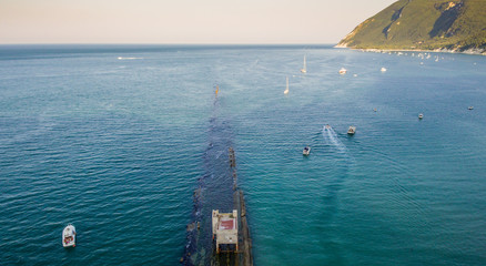 Scoglio del trave con vecchio casotto Fattorini