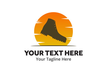 simple men shoes logo creative design in flat style with color . men shoes logo creative design for identity and business