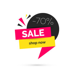 Sale banner, template for social media post promotion.