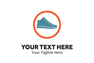 Obraz premium simple men shoes logo creative design in flat style with color . men shoes logo creative design for identity and business