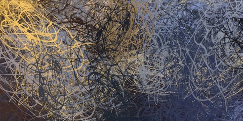 Crazy sketch random pattern. Creative chaos and variety. Modern art drawing painting. 2d illustration. Digital texture wallpaper. Artistic sketch draw backdrop material. 