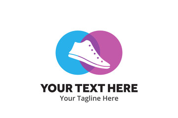 simple men shoes logo creative design in flat style with color . men shoes logo creative design for identity and business