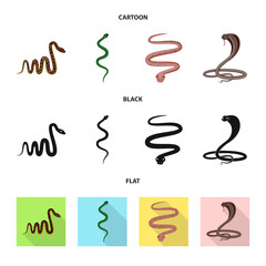 Vector design of mammal and danger symbol. Collection of mammal and medicine stock symbol for web.