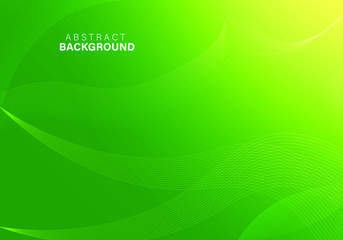 Green Yellow Abstract Background. Line Background. Wave Background. Vector Illustration 